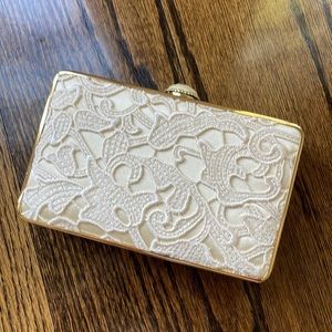 New With Tags - Tory Burch Lace & Navy Clutch